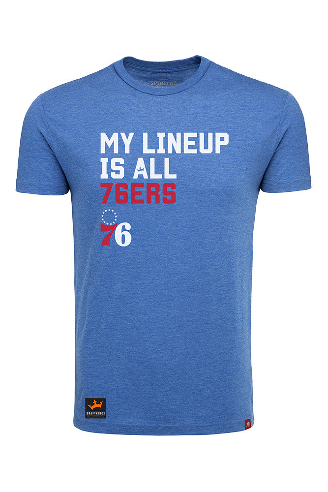 Philadelphia 76ers My Lineup Sportiqe Comfy T-Shirt