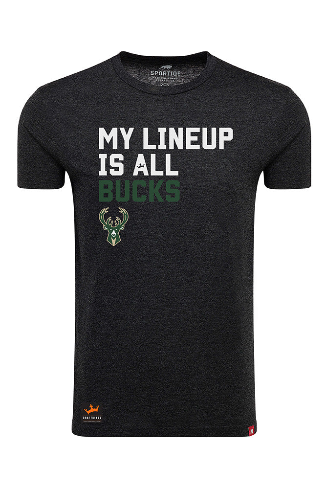 Milwaukee Bucks My Lineup Sportiqe Comfy T-Shirt