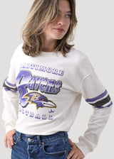 Baltimore Ravens Junk Food Women's Kickoff Crop Crewneck